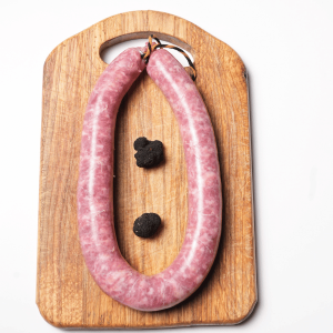 Longaniza oreada de Graus con trufa negra